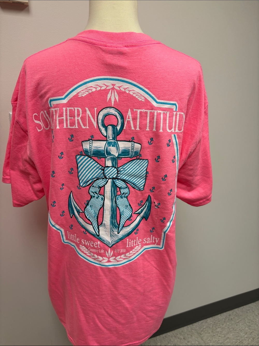 Pink Graphic Anchor Short-Sleeve Shirt